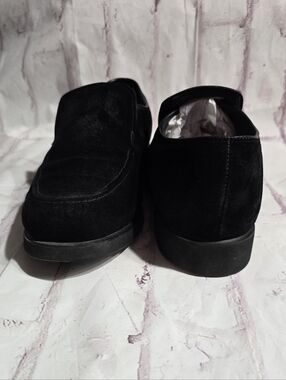 Black Suede Hush Puppies Slip-On Loafers